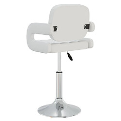 Acheter vidaXL Chaises pivotantes à manger lot de 4 Blanc Similicuir