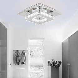 Stoex Plafonnier D'Intérieur À Led Lustre en Cristal K9 Moderne Pour Chambre À Coucher, Salon, Salle À Manger (Blanc Froid)