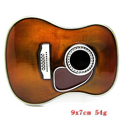 Acheter Western Ceintures en Cuir PU et 3D Guitare Musique Loup Modèle Boucles de Ceintures