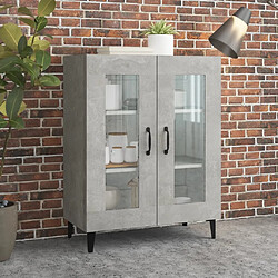 Maison Chic Buffet,Meuble de Rangement,commode pour salon,Cuisine gris béton 69,5x34x90 cm bois d'ingénierie -MN48511