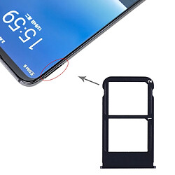 Wewoo Tiroir pour carte SIM Bac à SIM + à SIM Meizu 16 Plus Noir 