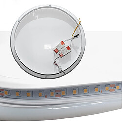 Avis Plafonnier LED rond 43 W cercle de lumière indirecte plafond lumineux salle de bain cuisine 230V 50cm LUMIÈRE 3000K