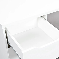 Avis Pegane Bureau en panneaux de particules mélaminé, blanc - Dim : L 115 x H 76 x P 55 cm