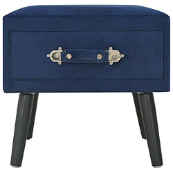 Acheter Maison Chic Table de chevet,Table de nuit,Table d'appoint pour salon Bleu 40x35x40 cm Velours -MN33513