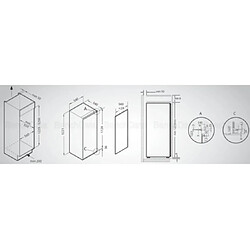 Schneider Réfrigérateur encastrable 1 porte SCRL122EA2, 197 litres, Niche de 122 cm, pas cher