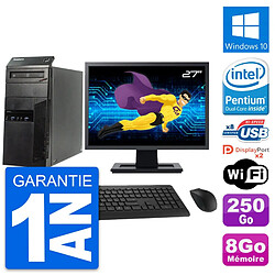 PC Tour Lenovo M83 Ecran 27" Intel G3220 RAM 8Go Disque 250Go Windows 10 Wifi · Occasion 