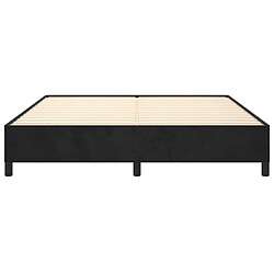 Maison Chic Lit adulte - Lit simple Cadre de lit,Structure du lit Contemporain Noir 160x200 cm Velours -MN95509 pas cher