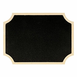 Artemio Tableau noir étiquette avec bordure bois 15 x 11 x 0,5 cm