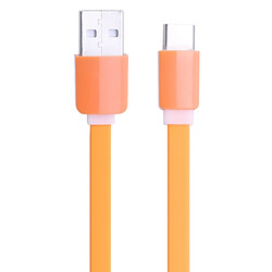 Acheter Wewoo Câble Orange pour Samsung Galaxy S8 & S8 + / LG G6 / Huawei P10 & P10 Plus / Xiaomi Mi6 & Max 2 et autres Smartphones 1m 2A 110 fils de cuivre noyau rétractable USB-C / Type-C vers USB de chargement de synchronisation de données,