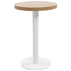 vidaXL Table de bistro Marron clair 50 cm MDF 