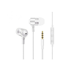 Shot Ecouteurs Metal pour HUAWEI P smart Z avec Micro et Telecommande Reglage Son Kit Main Libre INTRA-AURICULAIRE (BLANC) 