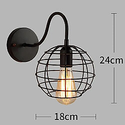 Universal Applique LED Vintage Loft Applique industrielle Noir E27 Vin Applique industrielle Eclairage Jig Intérieur