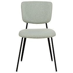 Beliani Chaise de salle à manger Set de 2 Bouclé Vert clair NELKO pas cher