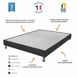 Ebac Matelas + sommier tapissier 90x200 Mousse - Melior - Soutien ferme - Gris Ensemble tapissier Melior Omega anthracite 90x200. ATTENTION : Veuillez vérifier que cette dimension passe dans les escaliers, couloirs et portes. Sommier tapissier : Bois résineux massif - 1er choix - sans n?ud - traverse central de renfort, tissu 100% p