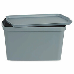 Avis Kipit Boîte de rangement avec couvercle Gris Plastique 24 L 29,3 x 24,5 x 45 cm (6 Unités)