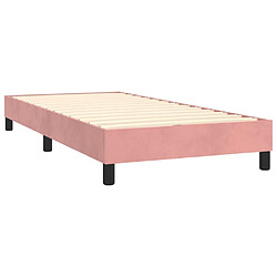 Acheter Maison Chic Lit adulte- Lit + matelas,Sommier à lattes de lit avec matelas Rose 90x190 cm Velours -GKD58167