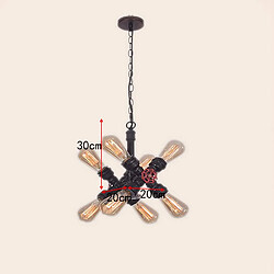 Acheter Stoex Applique Murale Tuyau d'Eau Suspension Lampe Loft Métal avec 8 Tête Lampe à Douille E27 American Style Rétro Industrielle Éclaira