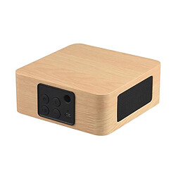 Yonis Mini Enceinte Bluetooth Bois Puissante 3W Autonomie 10h Mini Enceinte Bluetooth En Bois Double Haut-Parleurs Puissance 3W Autonomie 6-10H Beige YONIS