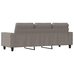 Acheter vidaXL Canapé à 3 places Taupe 180 cm Tissu