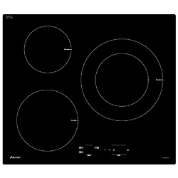 Table de cuisson induction 60cm 3 foyers 7200w noir - SPI4367B - SAUTER