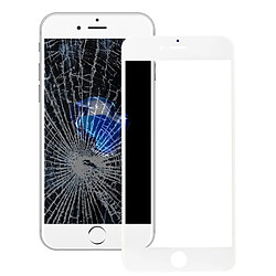 Wewoo Vitre blanc pour iPhone 7 Lentille extérieure en verre d'écran avant avec le cadre avant de d'affichage à cristaux liquides et l'adhésif optiquement clair d'OCA pièce détachée 