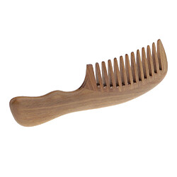 Portable Peigne à Cheveux en Bois Santal Antistatique Massage Brosse à Cheveux à Dents Larges pour Hommes et Femmes pas cher