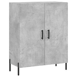 Maison Chic Buffet,Meuble de Rangement,commode pour salon,Cuisine gris béton 69,5x34x90 cm bois d'ingénierie -MN28517