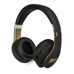 Veho NP-2 Casque Audio Sans Fil Bluetooth Contrôle du Volume Robuste et Durable Noir 450mAh Or