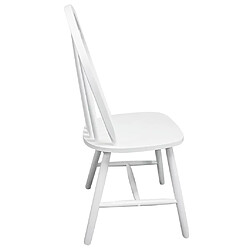 Acheter Decoshop26 Lot de 4 chaises de salle à manger cuisine design classique bois d'hévéa solide blanc CDS021229