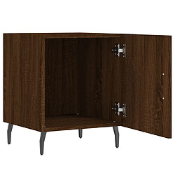 Maison Chic Table de chevet,Table de nuit,Table d'appoint pour salon chêne marron 40x40x50 cm bois d’ingénierie -MN59087 pas cher