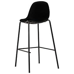 Acheter vidaXL Chaises de bar lot de 6 noir tissu