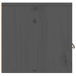 Avis vidaXL Armoire murale Gris 80x30x30 cm Bois de pin massif