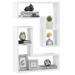 Avis Maison Chic Lot de 2 Étagères murales,Étagère Rangement flottate Blanc 50x15x50 cm Aggloméré -MN96693