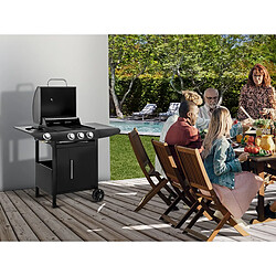 Habitat Et Jardin Barbecue gaz Feria 4 - 4 brûleurs dont 1 latéral - 11.5 kw - Noir