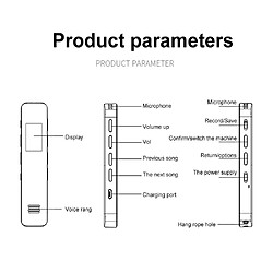 Acheter Dictaphone HD Écran Couleur 16GB Enregistrement Intelligent Réduction Bruit YONIS