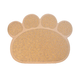 litière pour animaux de compagnie litière d'alimentation porte en plastique antidérapante imperméable beige mat