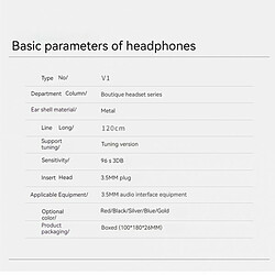 Casque Intra-Auriculaire Écouteur D'Appel Intelligent Contrôlé Par Fil Avec Microphone Casque De Argent