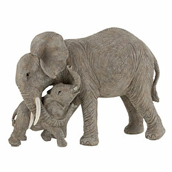 Paris Prix Statue Déco Eléphant Câlin 28cm Gris 