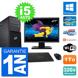 PC Tour Fujitsu P720 Ecran 27" Intel i5-4570 RAM 32Go Disque 1To Windows 10 Wifi · Occasion 