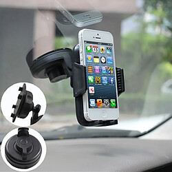 Wewoo Support Holder noir pour iPhone, Galaxy, , Xiaomi, LG, HTC et autres smartphone Ventouse 360 degrés rotatif de voiture,