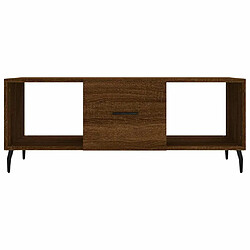 Maison Chic Table basse,Table Console Table d'appoint, Table pour salon chêne marron 102x50x40 cm bois d'ingénierie -MN49879 pas cher