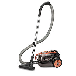 Aspirateur cyclonique sans sac avec accessoires, 1,1 litre, silencieux, 750, Noir/Orange, MPM, MOD-25