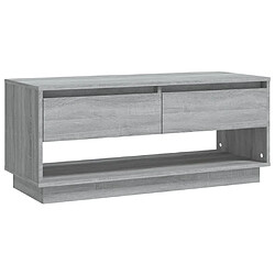 Maison Chic Meuble TV scandinave gris - Banc TV pour salon Sonoma 102x41x44 cm Aggloméré -MN43807