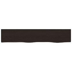 Avis vidaXL Étagère murale marron foncé 100x20x4cm bois chêne massif traité