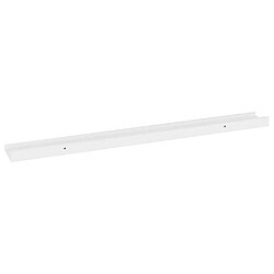 vidaXL Étagères murales 4 pcs Blanc 80x9x3 cm pas cher