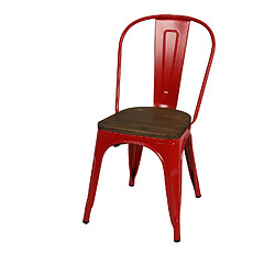 Urban Living Chaise vintage Liv H84 cm - Rouge