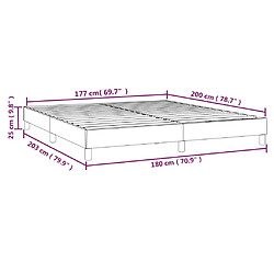 vidaXL Cadre de lit sans matelas marron 180x200 cm similicuir pas cher