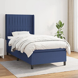 Maison Chic Lit Adulte - Lit simple Lit à sommier tapissier avec matelas moelleux - Meuble de Chambre - Bleu 80x200 cm Tissu -MN99031