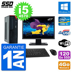 PC Fujitsu E520 DT Ecran 27" Intel i5-4570 RAM 4Go SSD 120Go Windows 10 Wifi - Occasion