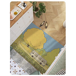 Avis LUUCOZK Tapis de porte avant antidérapants pour entrée intérieure – Motif 4-120x160cm